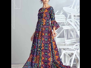 Elegant Spring Autumn Women Dress 2019 Casual Bohmia Flower Print Maxi Dresses Fashion Hollow Out Tunic Vestidos Dress Plus Size