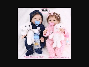 Child Reborn Full Silicone Reborn Full Silicone Body Baby Dolls Boy Girl Twin 43CM Vinyl Realistic Mini Moll Bath Toy waterproof